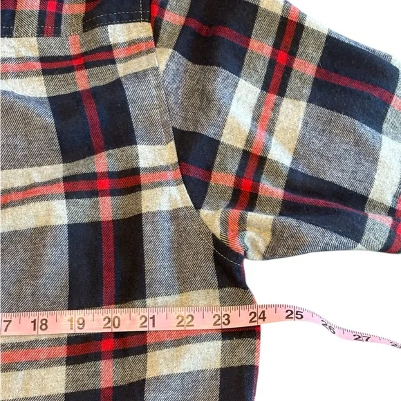 Burnside Casual Plaid Shirt - Red, Black, Cream - Picture 5 of 6